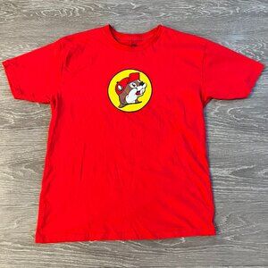 Buc-ee's short sleeve T-shirt, red, medium